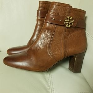 Nice Tory Burch Pebbled Leather Ankle Boots 10.5